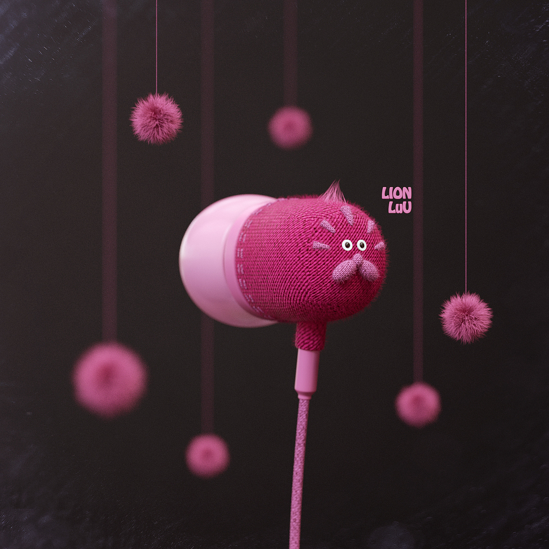 headset，Earphone design，In ear headphones，adorable，animal，bionics，colour，