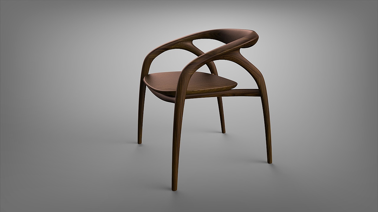 chair，Home Furnishing，Chinese style，streamline，curve，line，Simplicity，Minimalist，