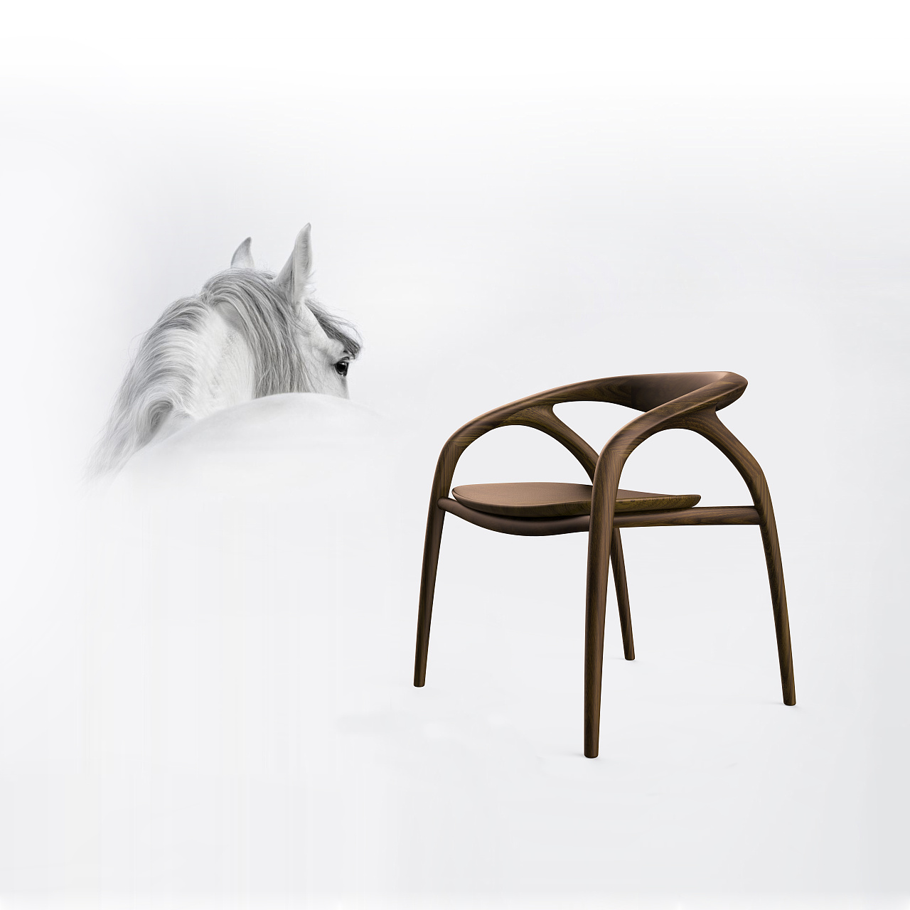 chair，Home Furnishing，Chinese style，streamline，curve，line，Simplicity，Minimalist，