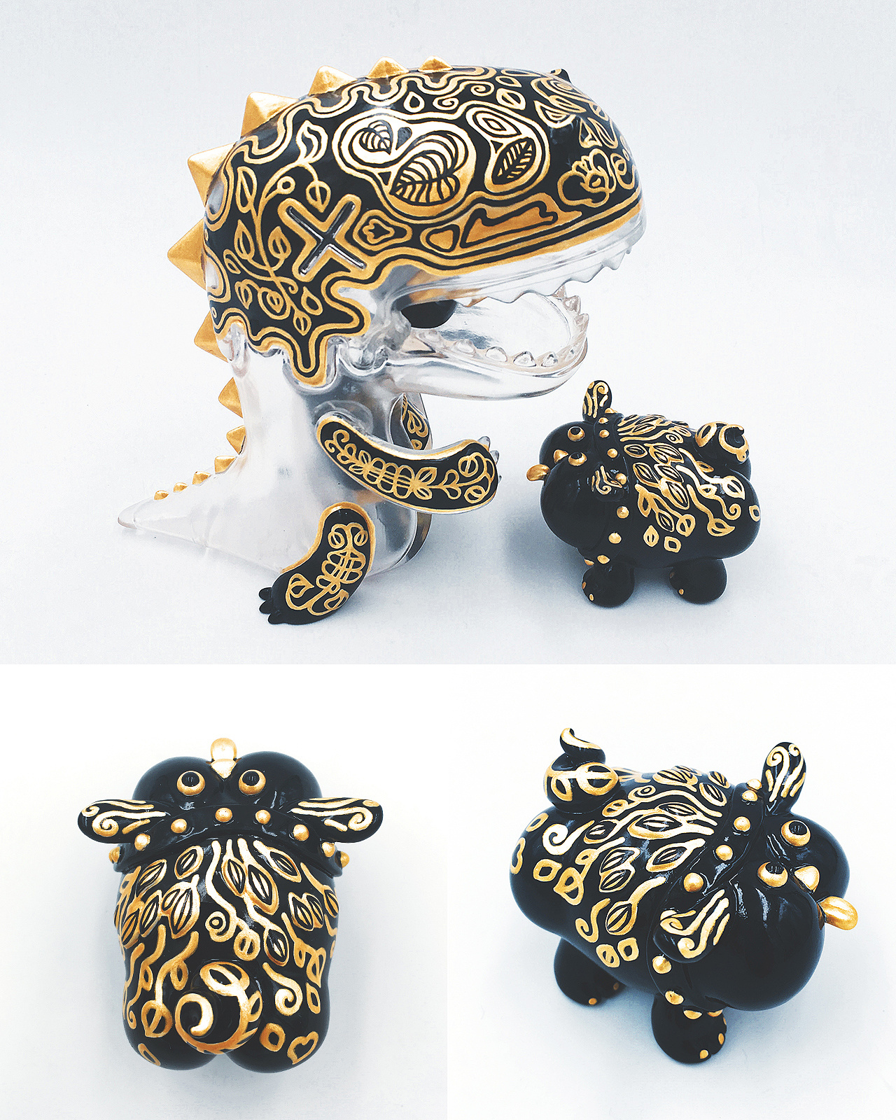 Toys，Trendy toys，Chinese style，dog，Painting，Awan，enamel，Ornaments，