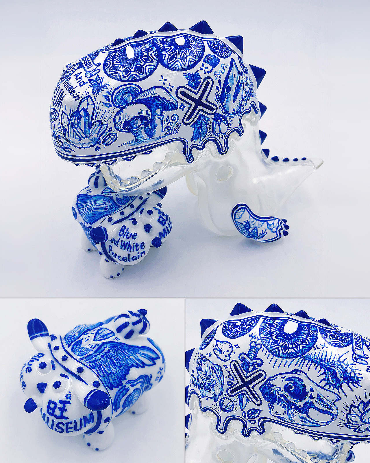Toys，Trendy toys，Chinese style，dog，Painting，Awan，enamel，Ornaments，