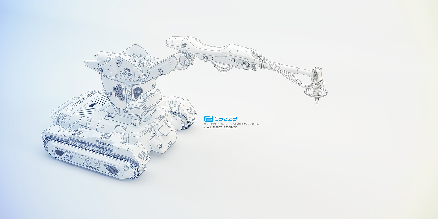 CAZZA，robot，design sketch，