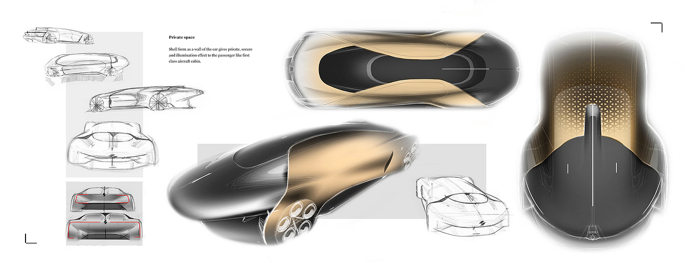 design sketch，Concept Car，Renault Ultra，