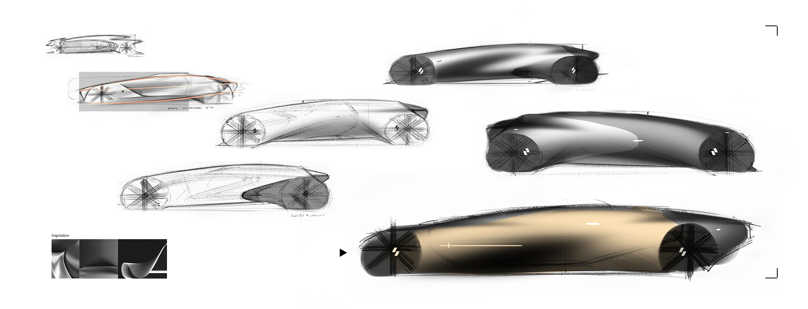 design sketch，Concept Car，Renault Ultra，