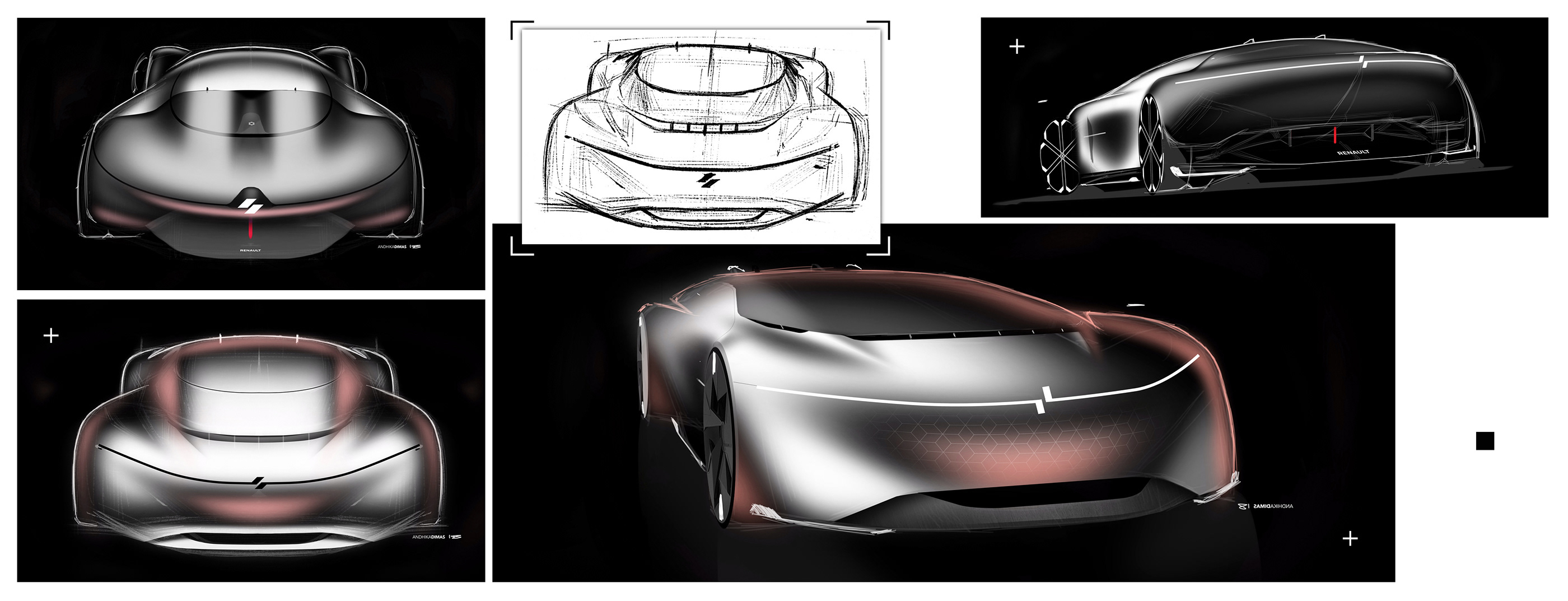 design sketch，Concept Car，Renault Ultra，