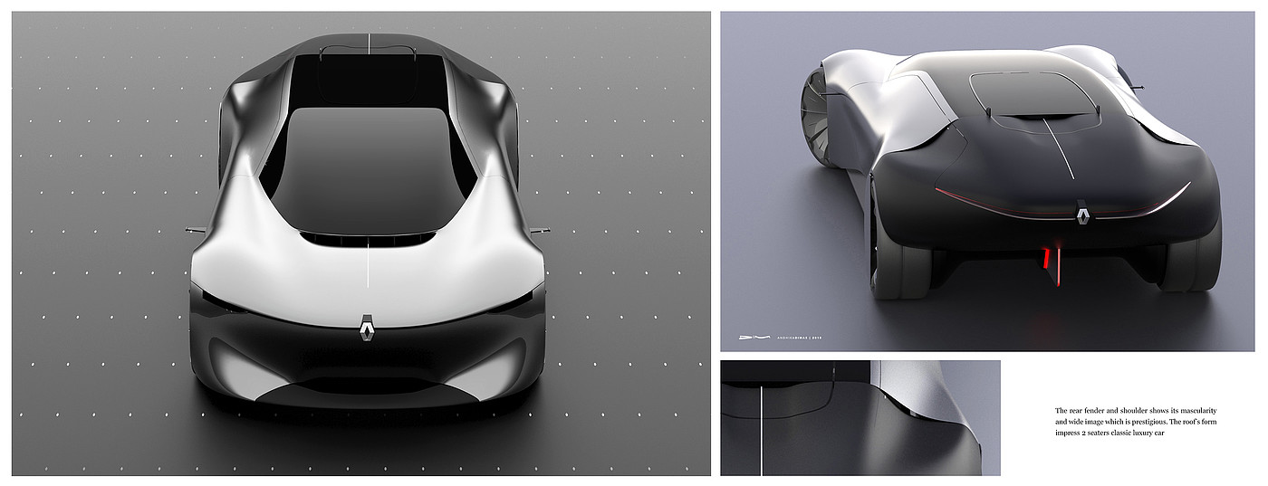 design sketch，Concept Car，Renault Ultra，