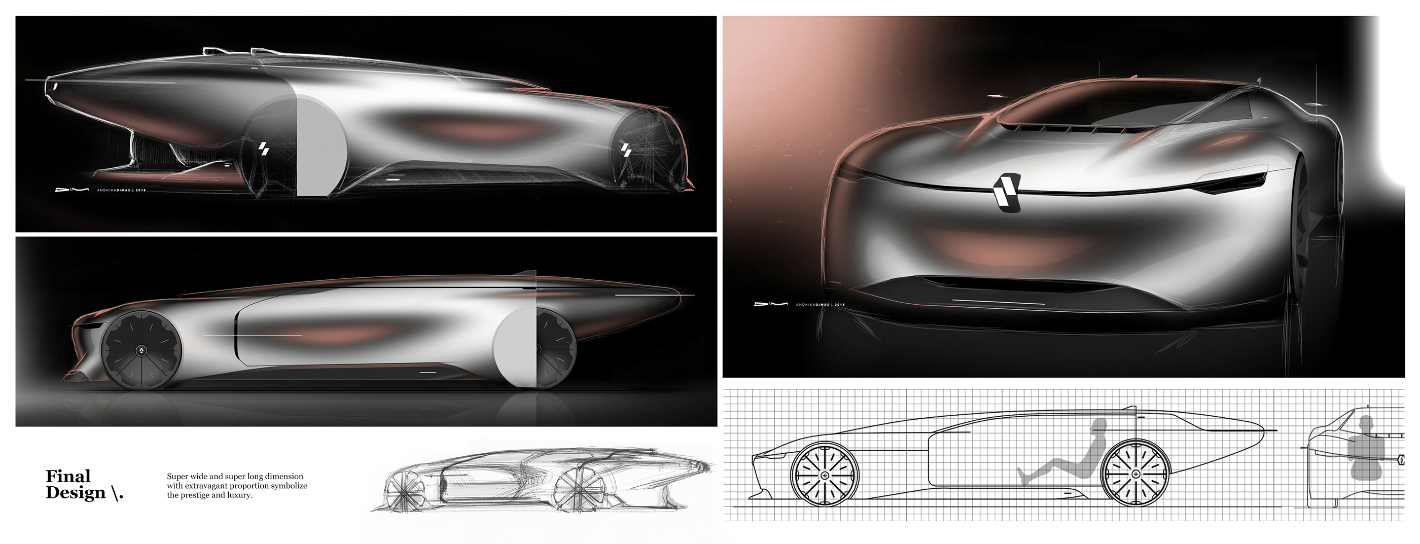 design sketch，Concept Car，Renault Ultra，