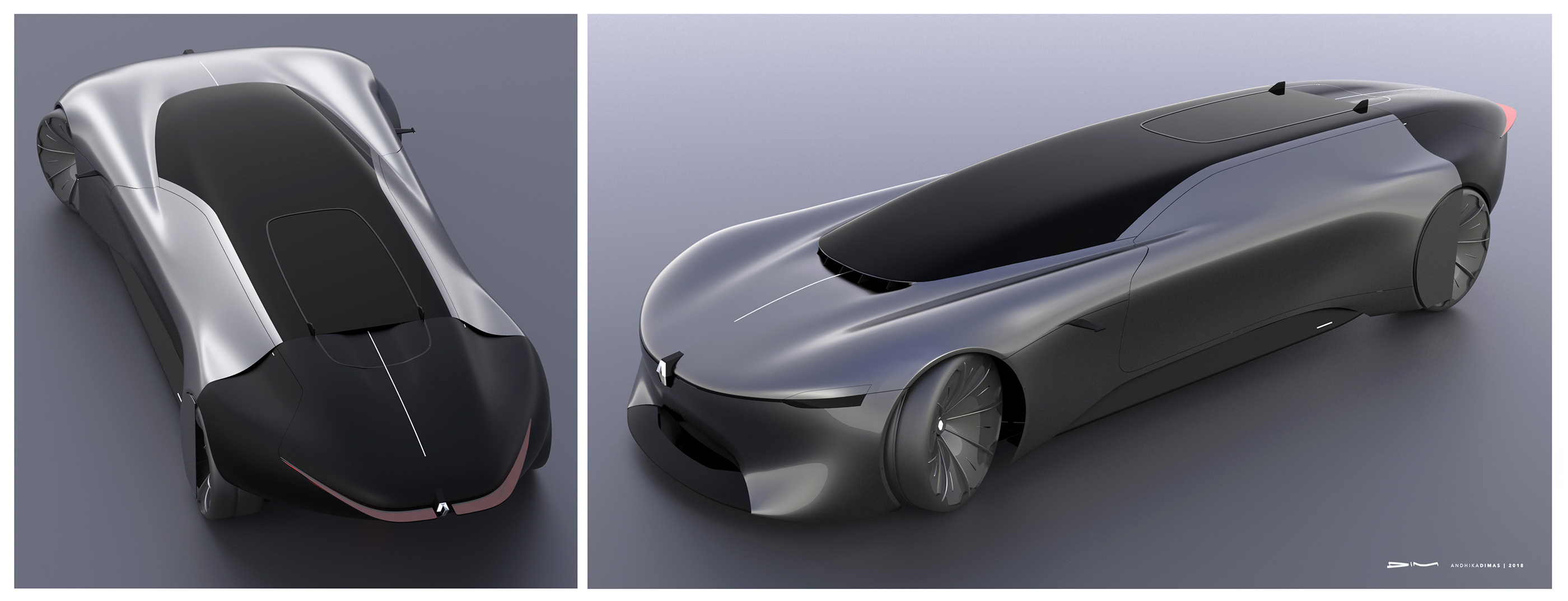 design sketch，Concept Car，Renault Ultra，