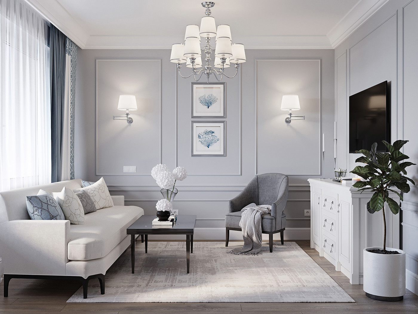 Interior design，Modern style，product design，Interior design renderings，