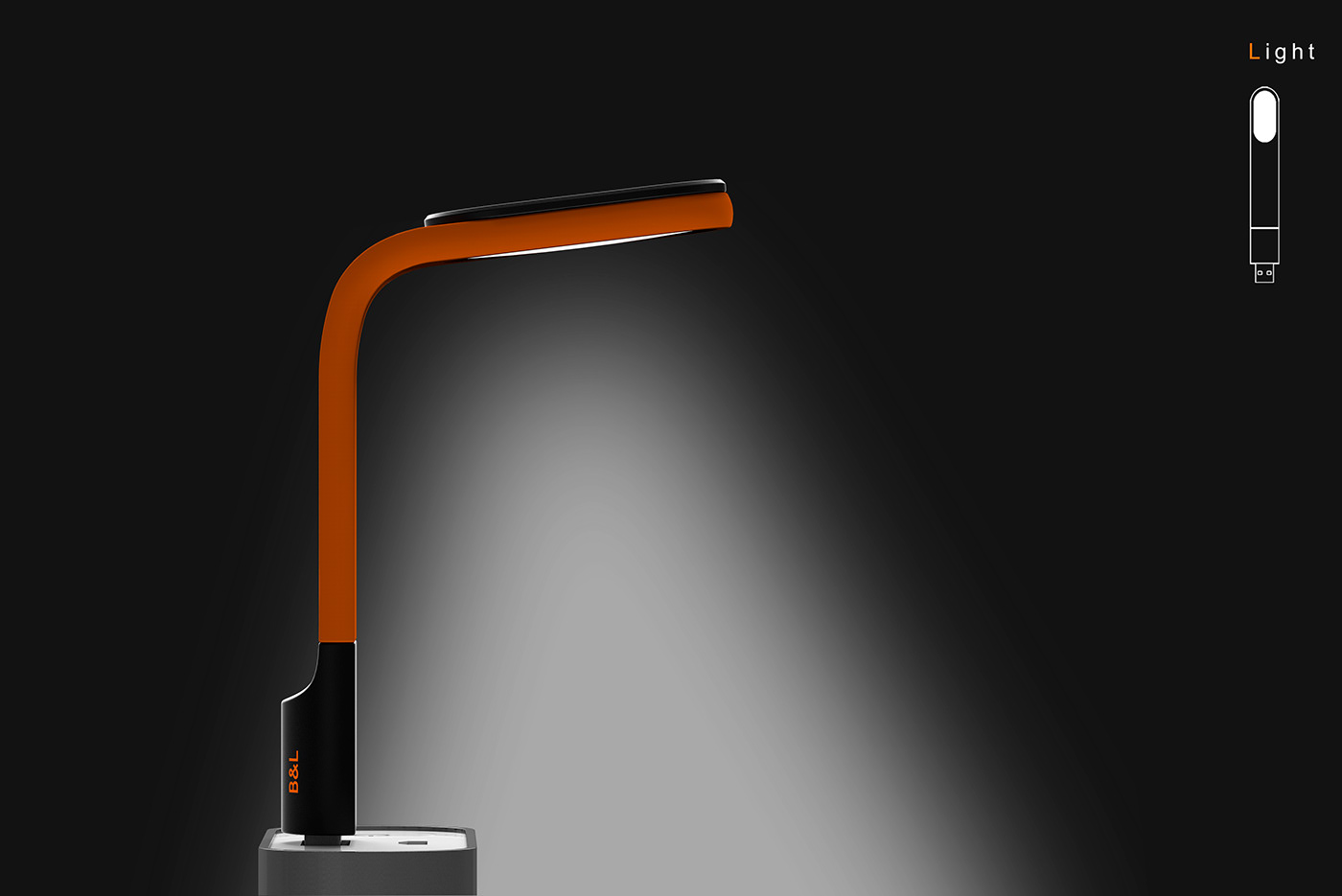 USB light，Mobile phone bracket，Creative design，