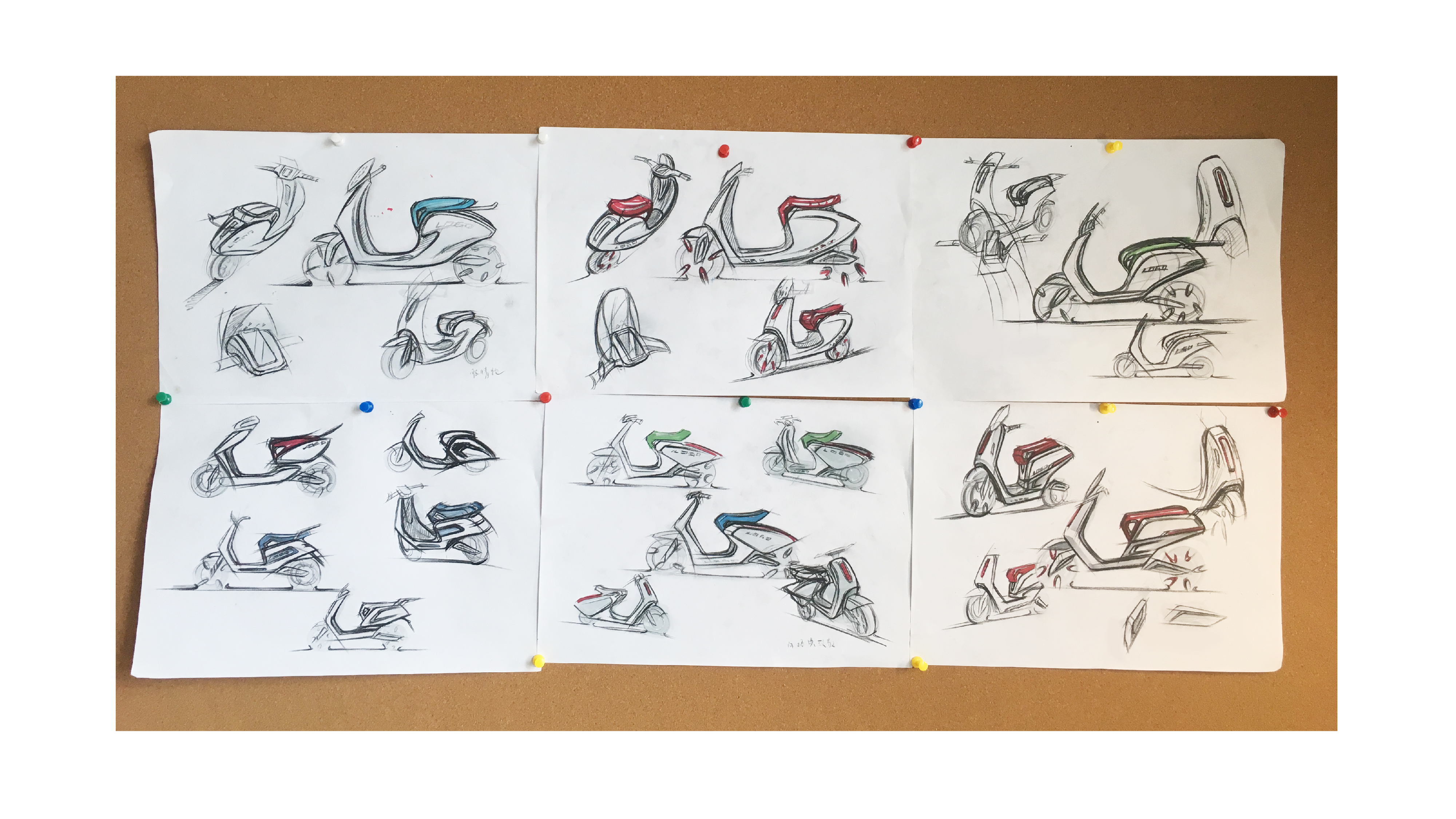 Hand drawn，Electric vehicle，