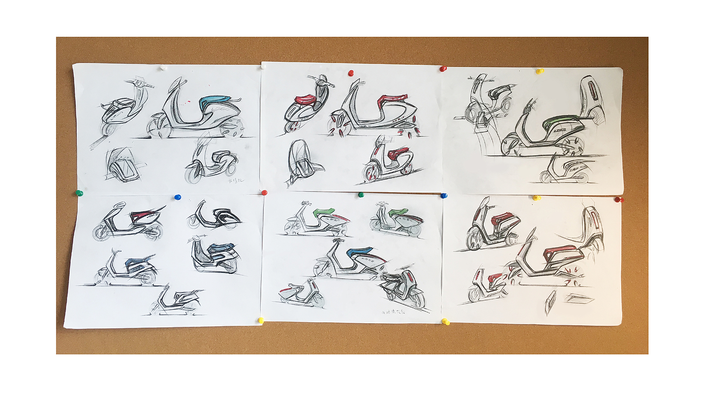 Hand drawn，Electric vehicle，