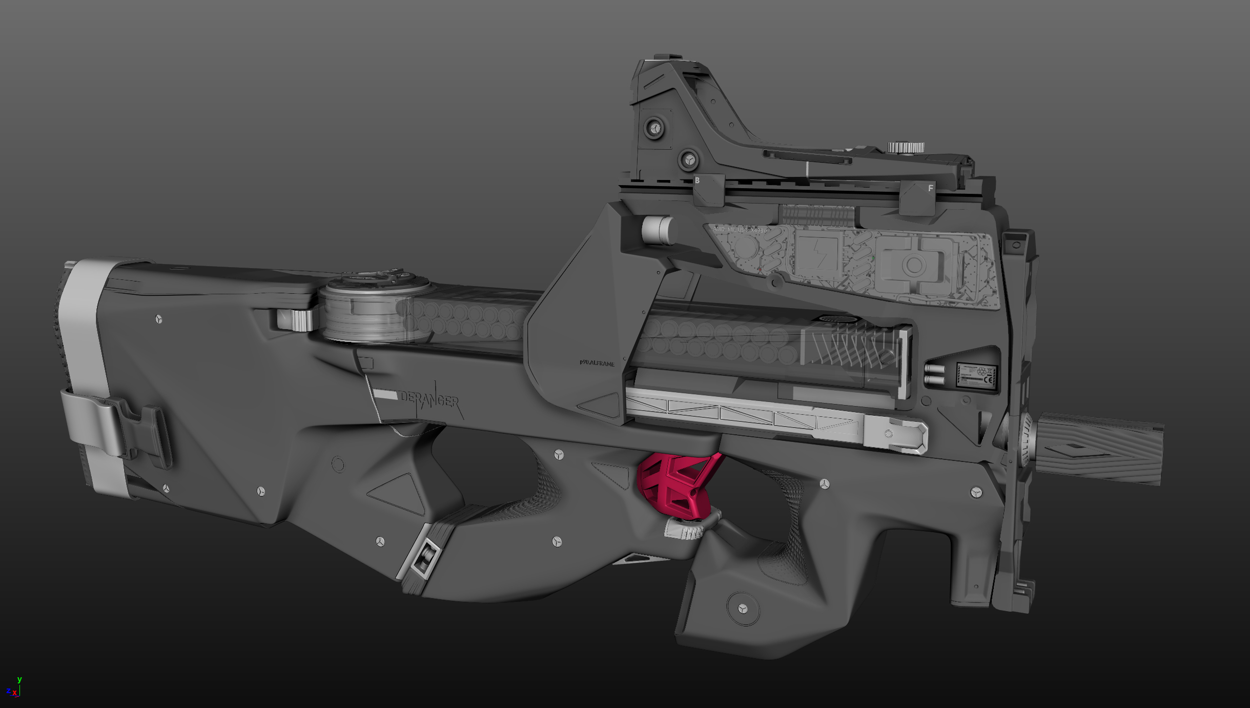 p90 deranger : 机器枪械概念设计欣赏
