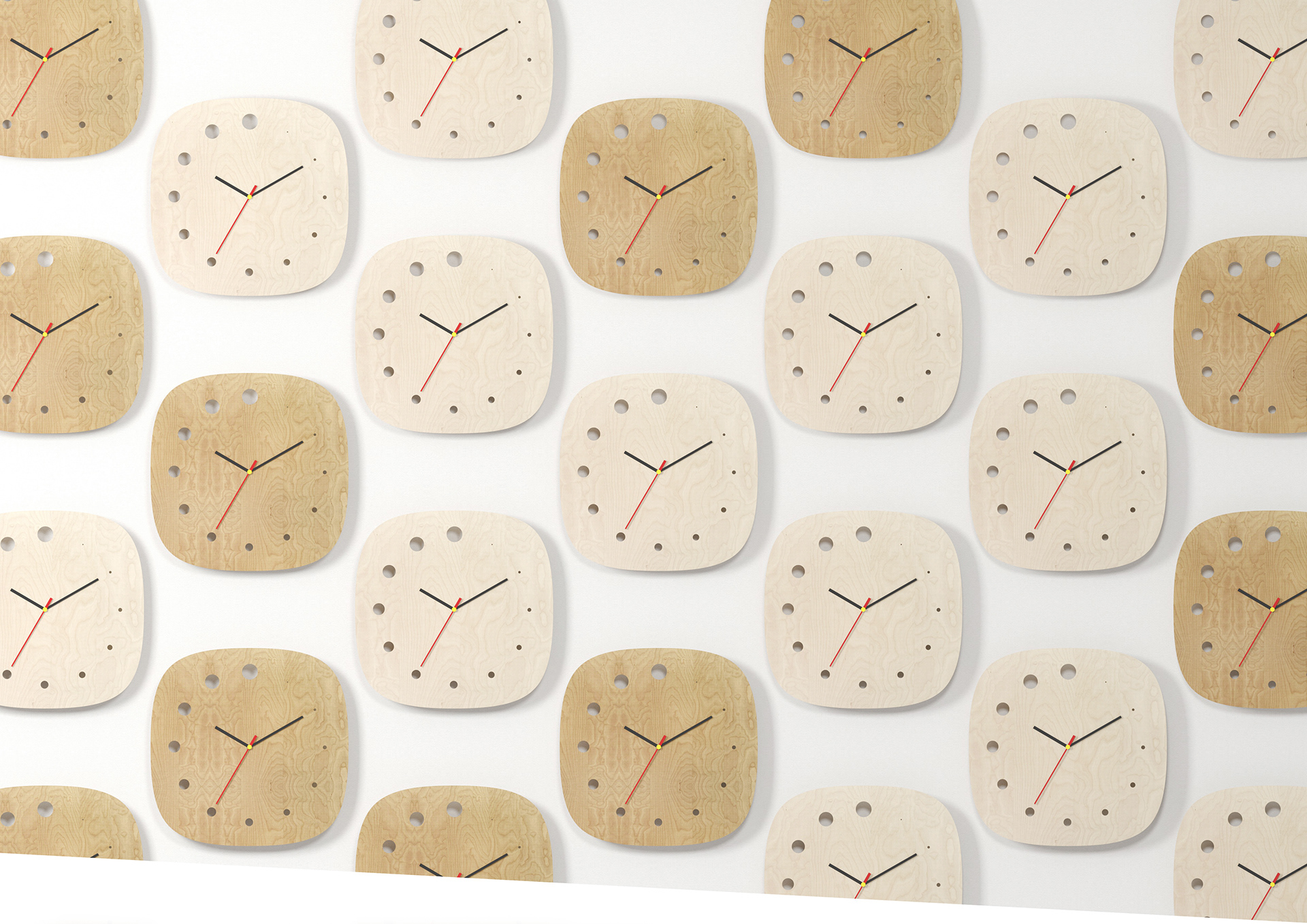 Wall clock，woodiness，Automatic design，