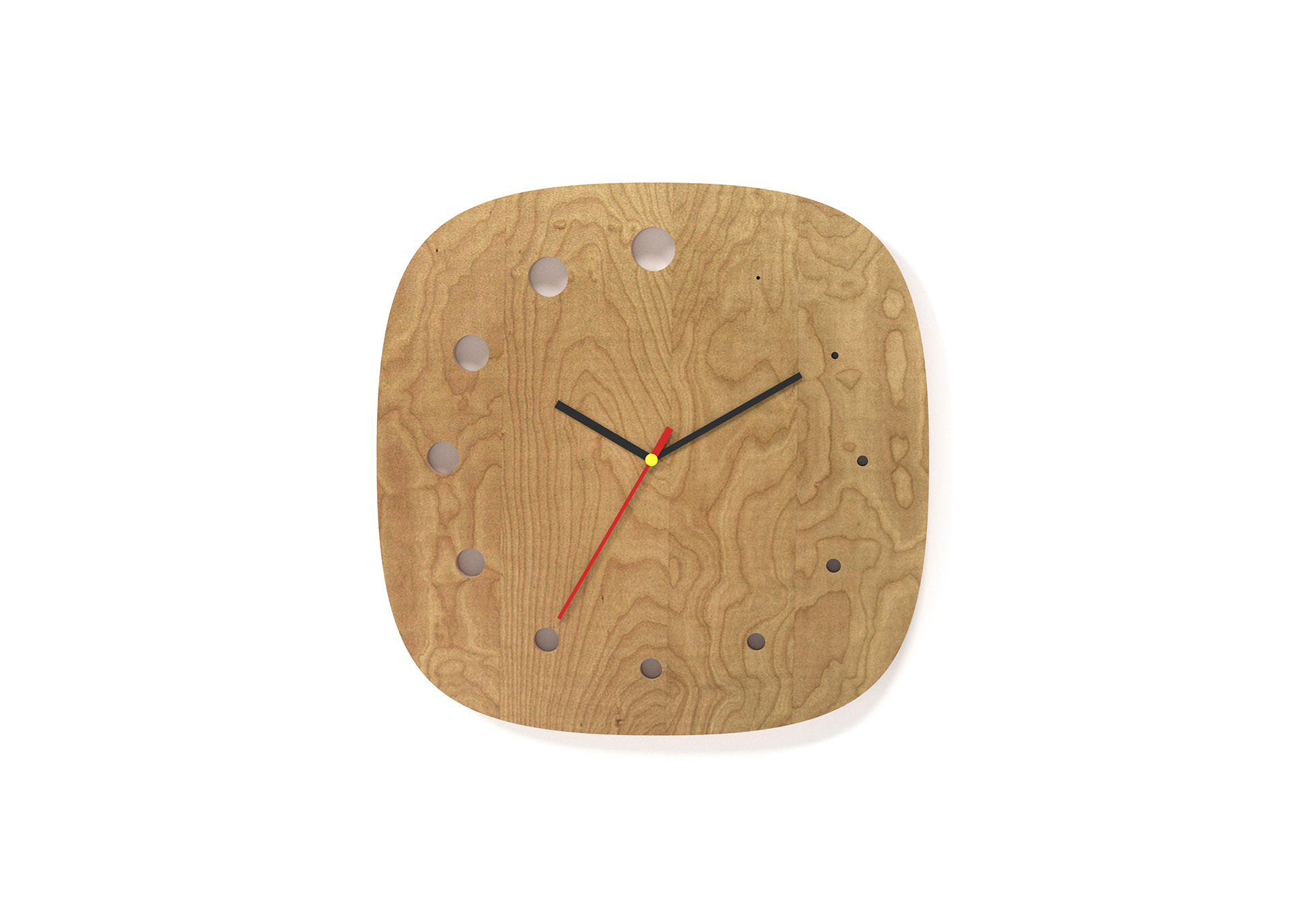 Wall clock，woodiness，Automatic design，