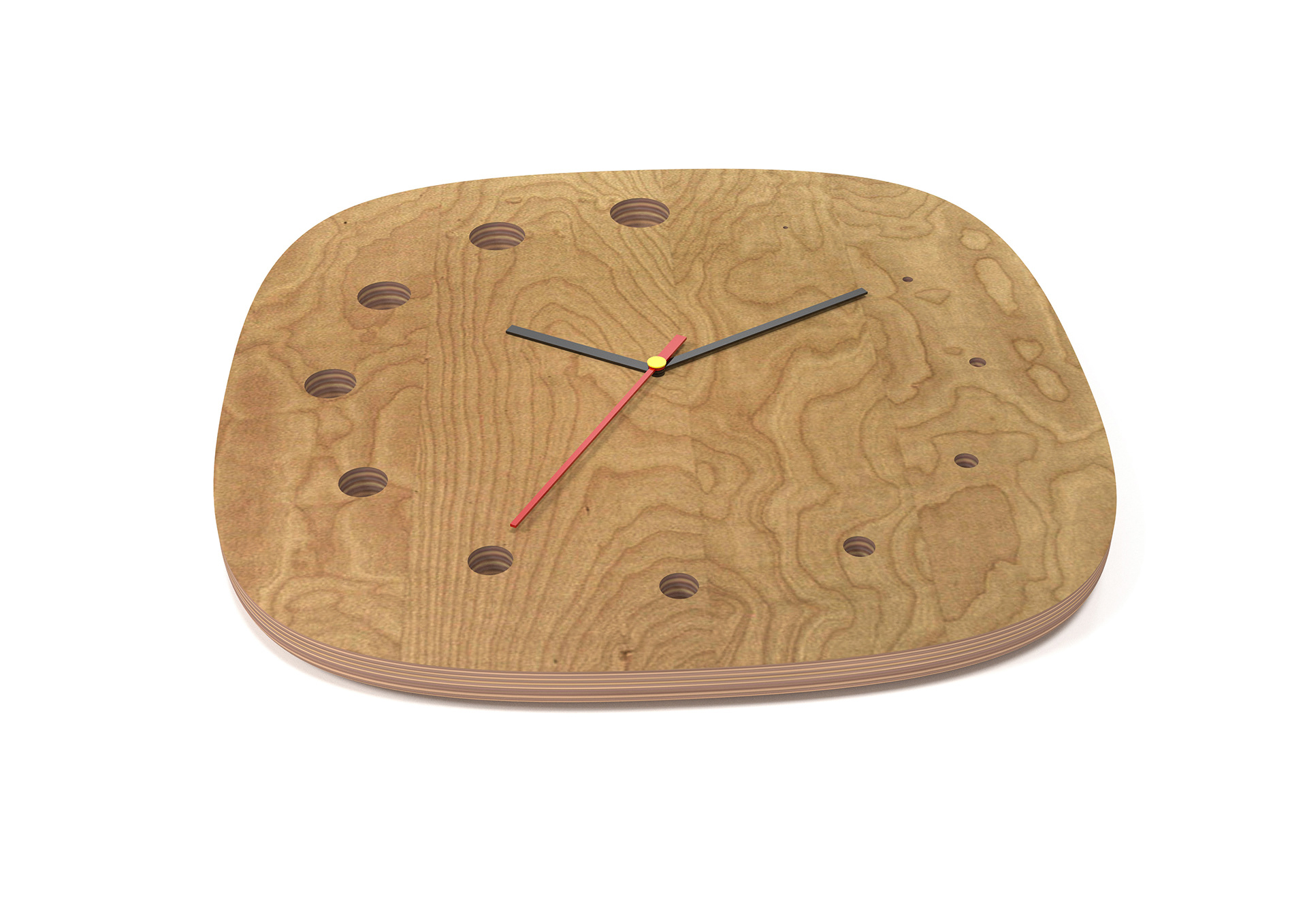 Wall clock，woodiness，Automatic design，
