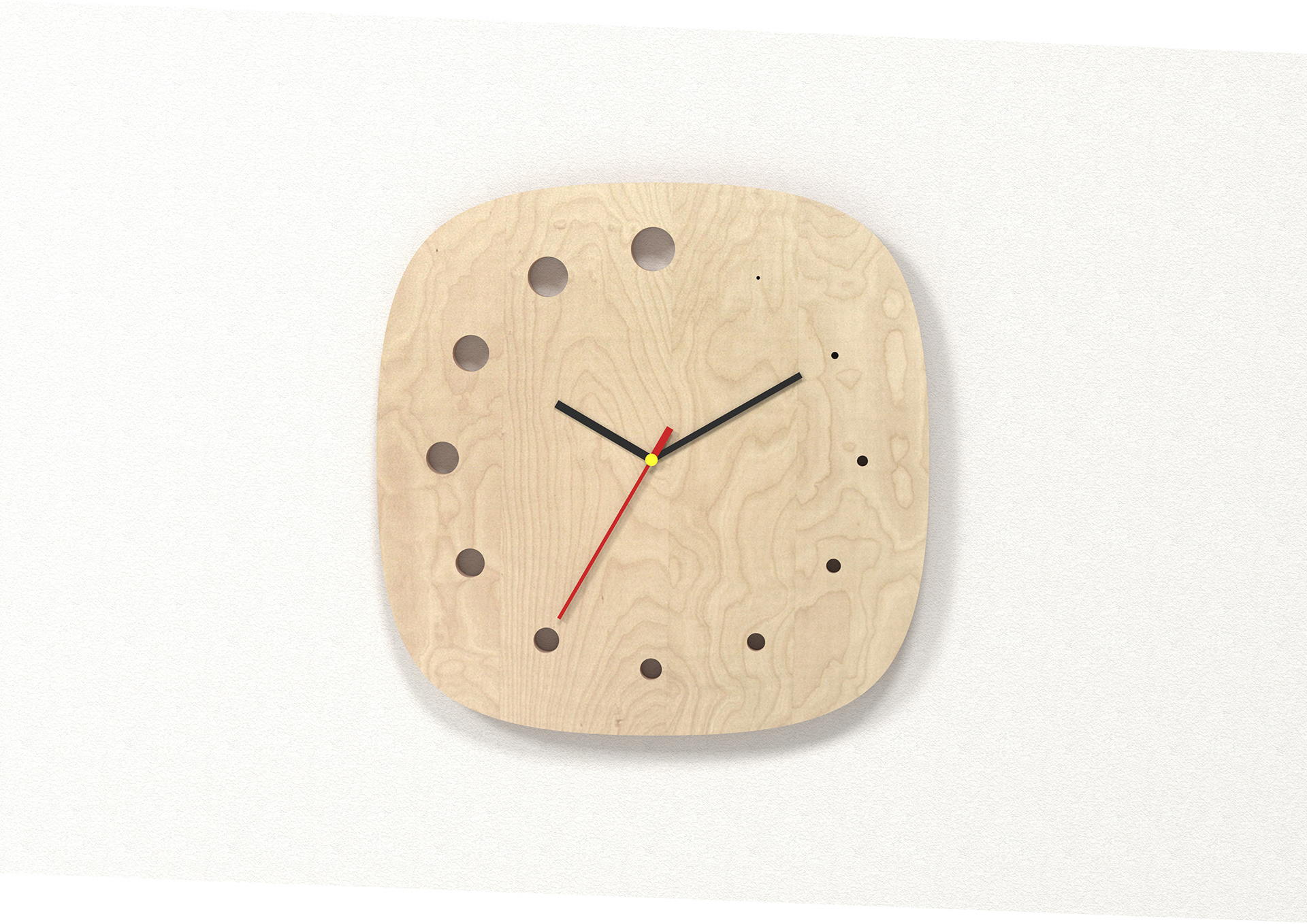 Wall clock，woodiness，Automatic design，