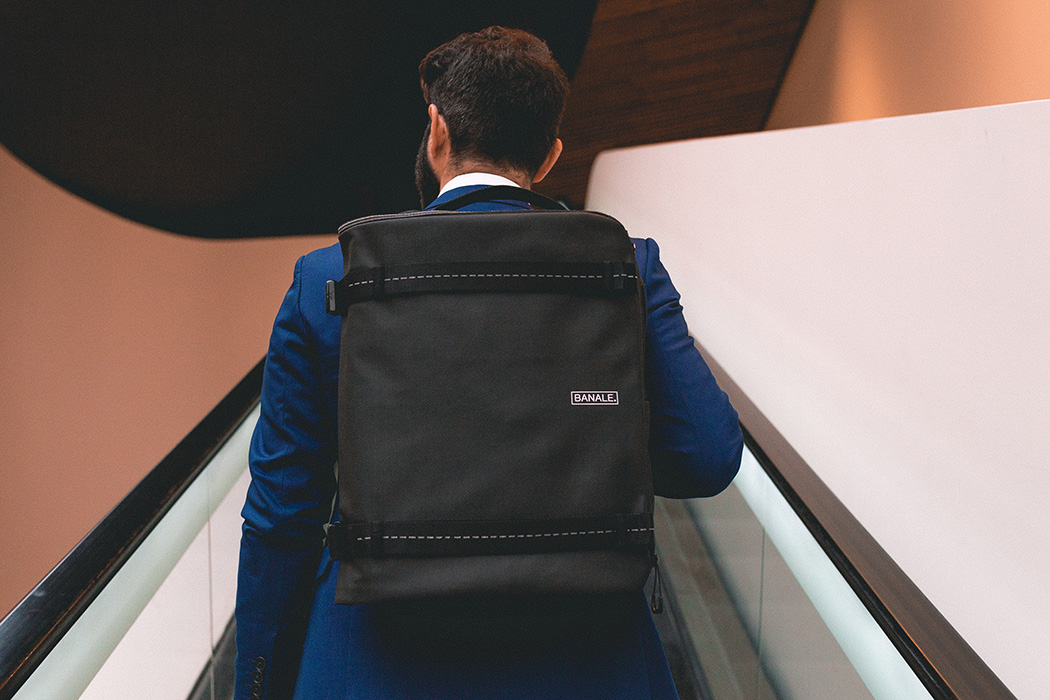 Diego Recchia，knapsack，black，Banal，Backpack，