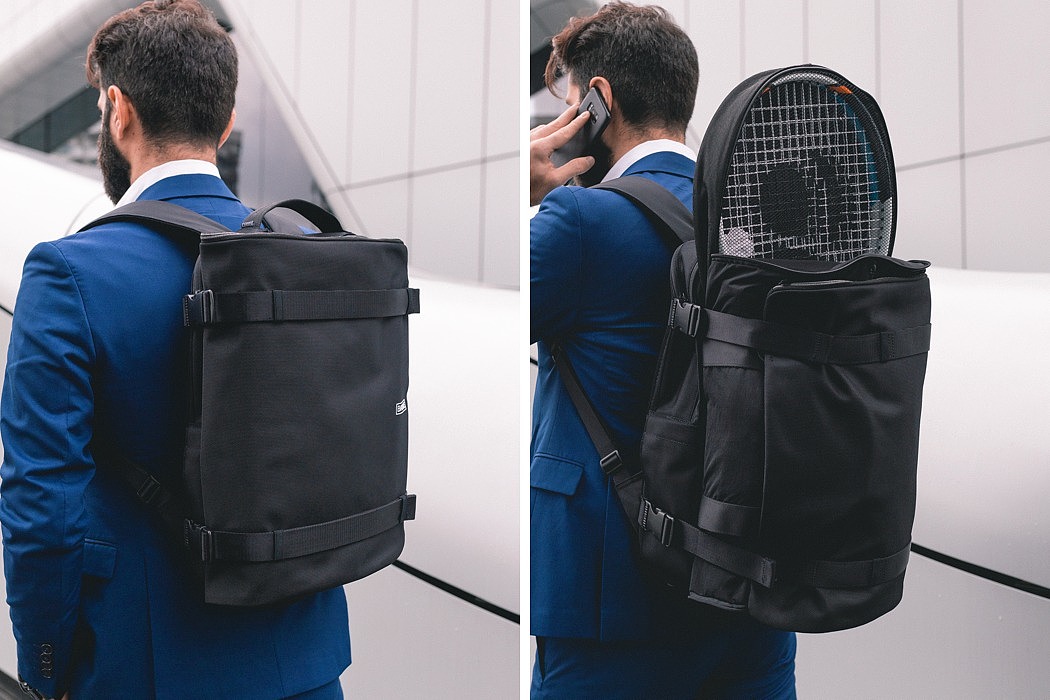 Diego Recchia，knapsack，black，Banal，Backpack，