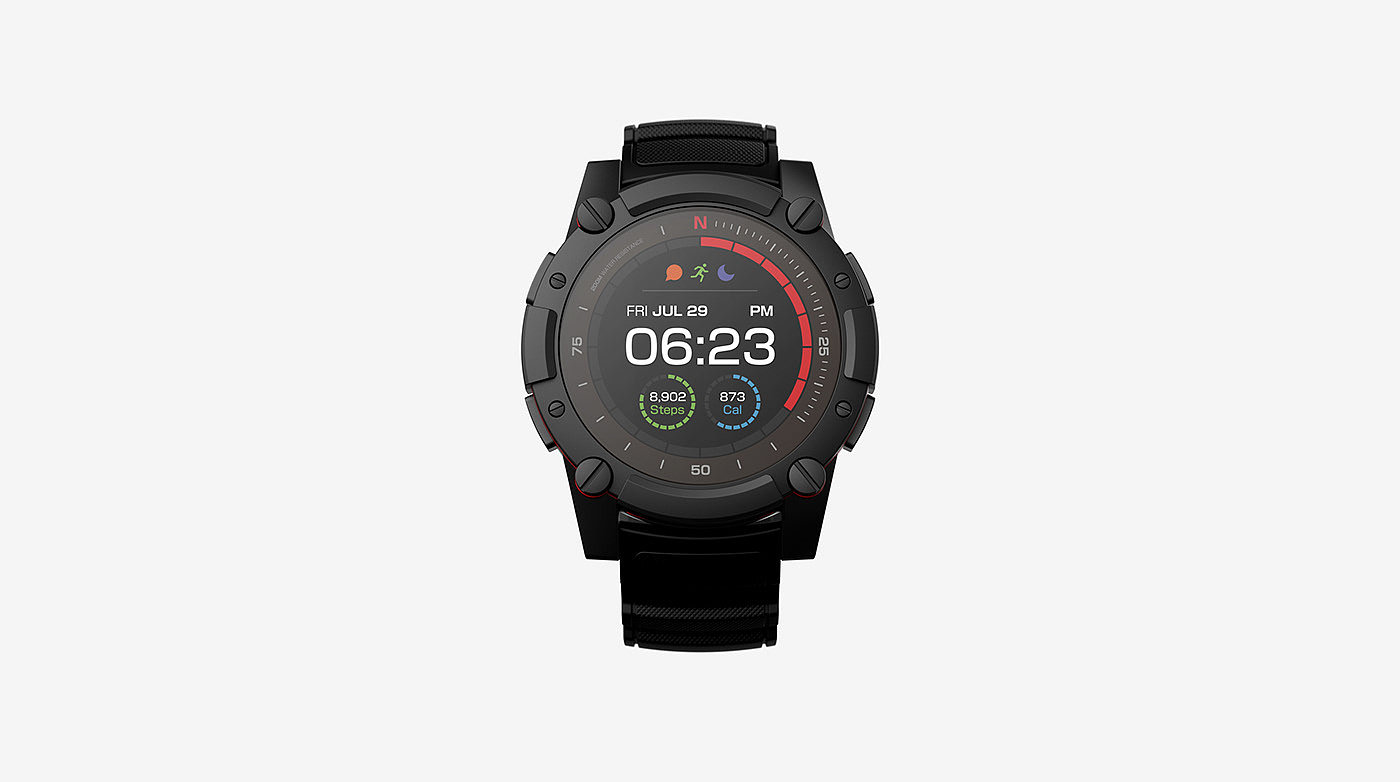 Andrea Ponti，Wrist watch，Sports Watch，black，outdoors，PowerWatch 2，waterproof，powerwatch，