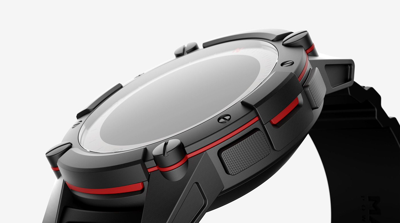 Andrea Ponti，Wrist watch，Sports Watch，black，outdoors，PowerWatch 2，waterproof，powerwatch，