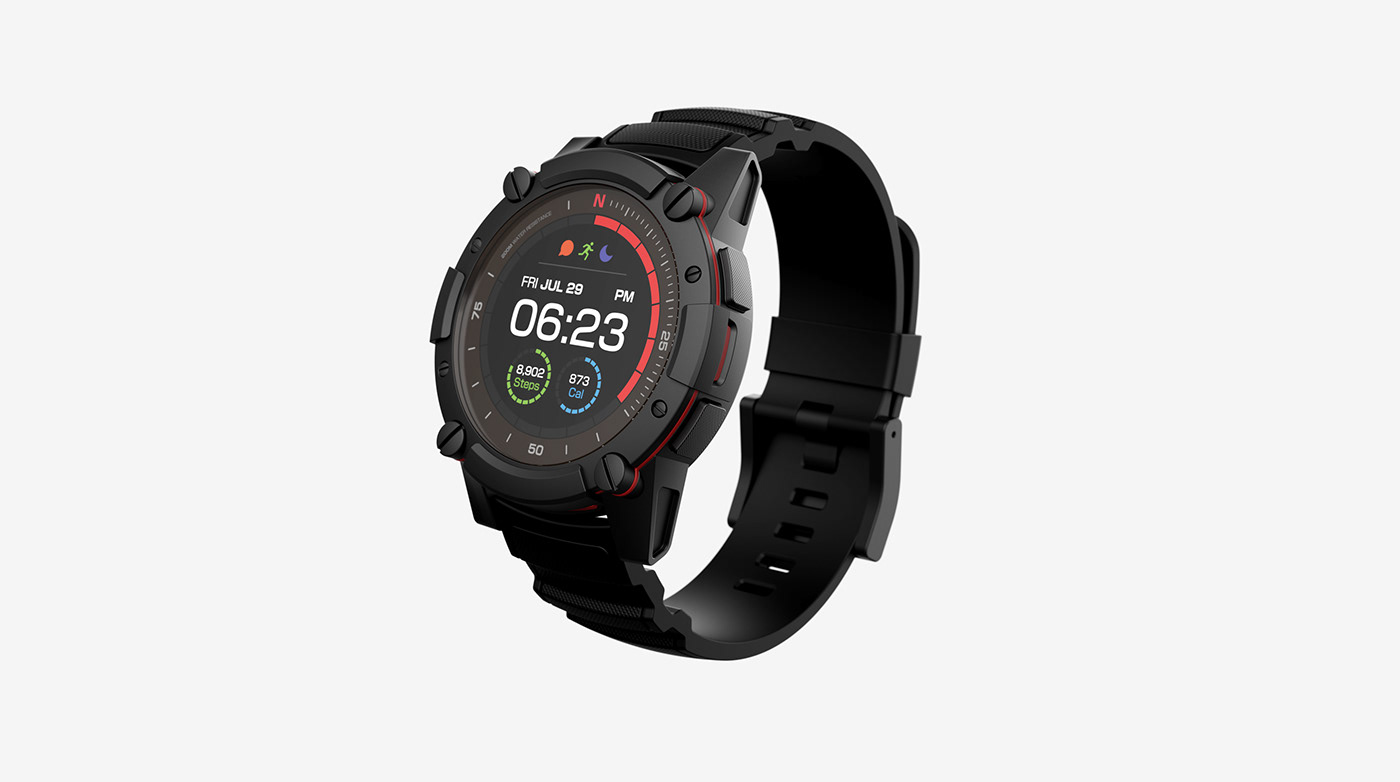 Andrea Ponti，Wrist watch，Sports Watch，black，outdoors，PowerWatch 2，waterproof，powerwatch，