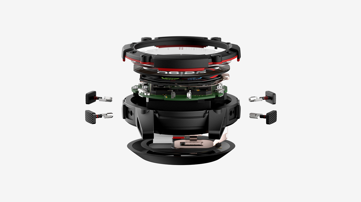 Andrea Ponti，Wrist watch，Sports Watch，black，outdoors，PowerWatch 2，waterproof，powerwatch，