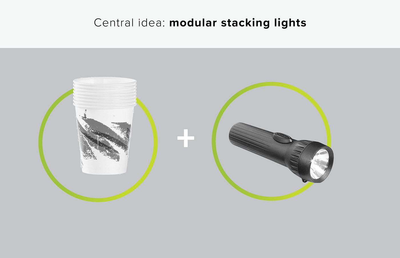 Flashlight，lighting，Water cup，field，stack，