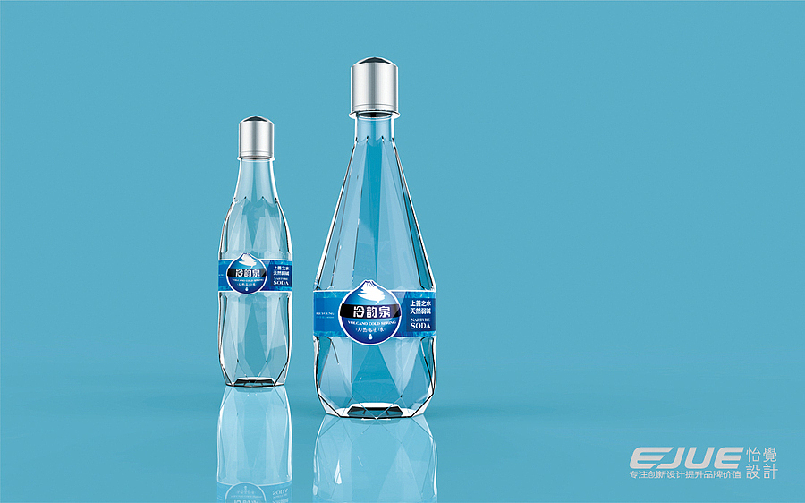 packing，geometry，Minimalist，Streamline，high-end，atmosphere，purified water，bottle，