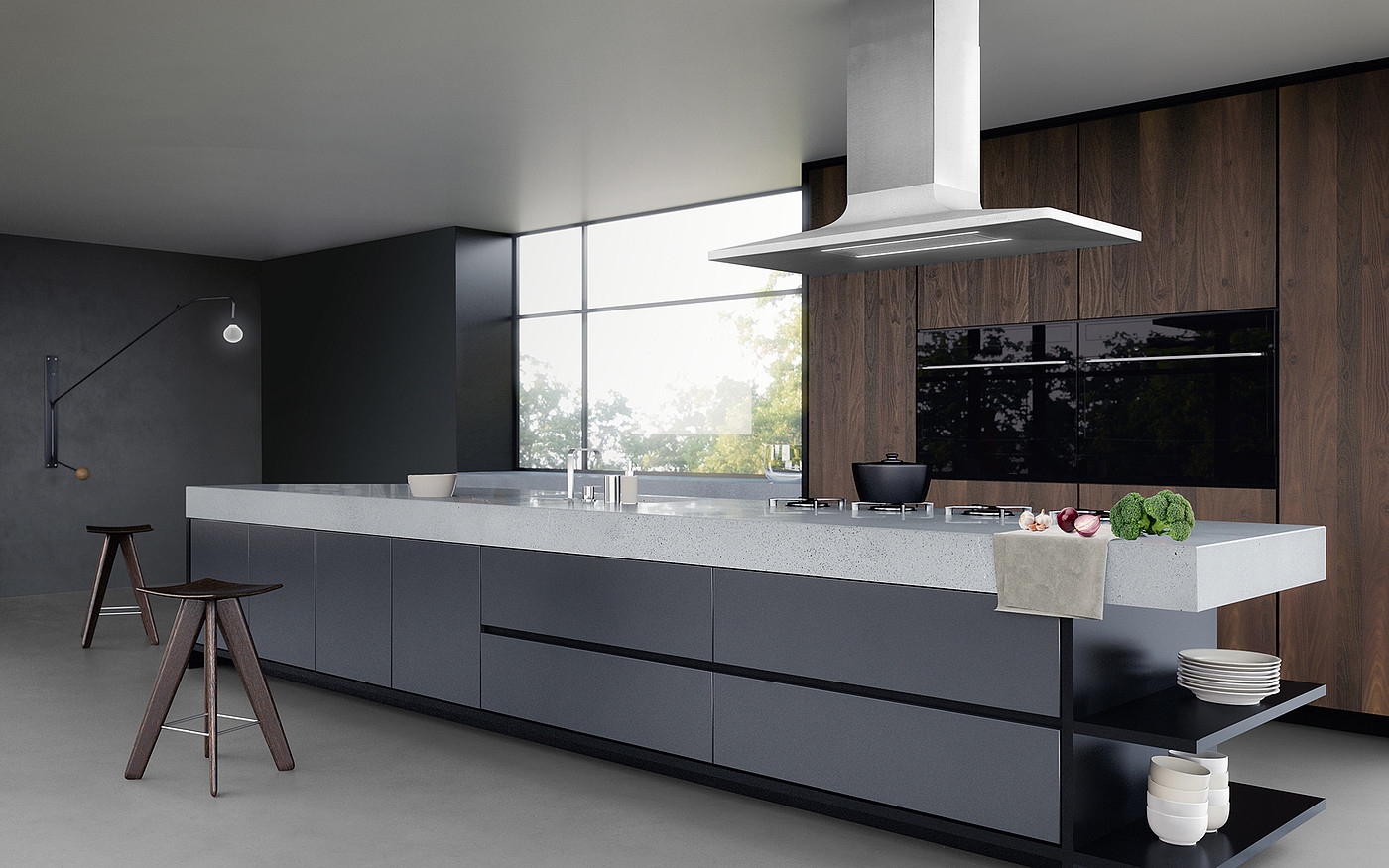 concrete，Smoke lampblack machine，grey，