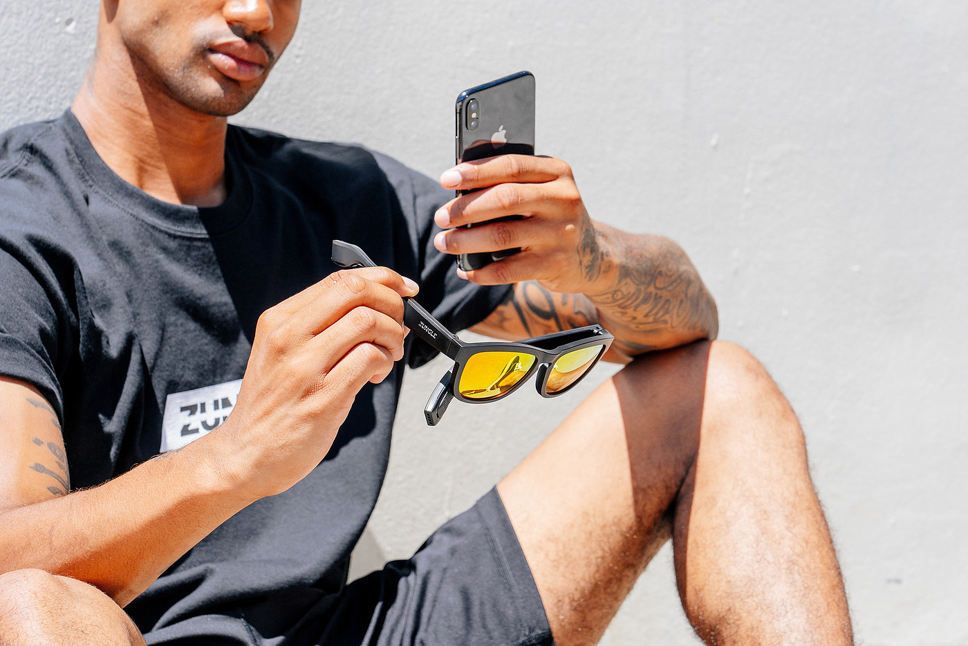 Zunlge V2，Bone conduction，Bluetooth headset，Sunglasses，
