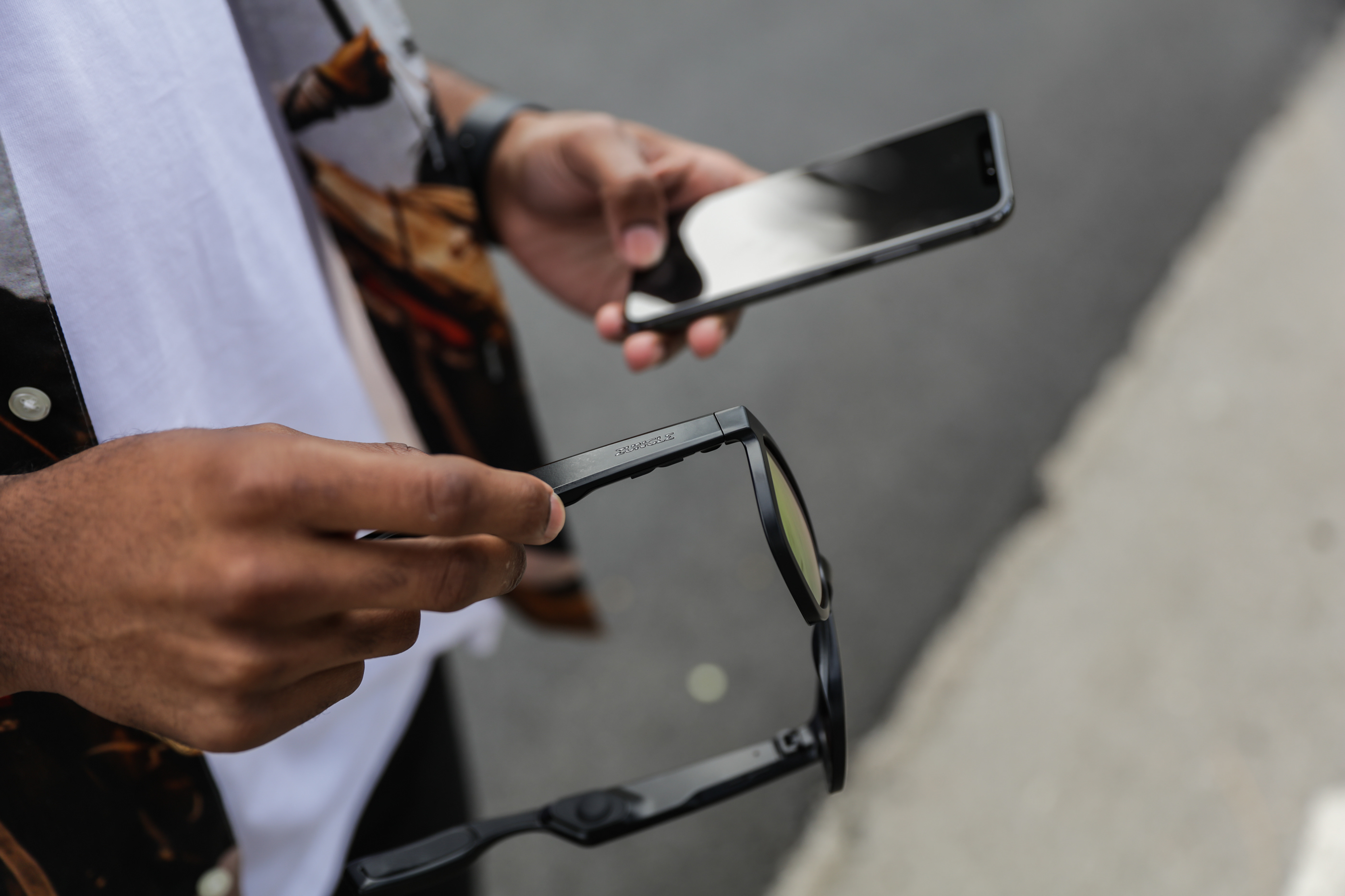 Zunlge V2，Bone conduction，Bluetooth headset，Sunglasses，