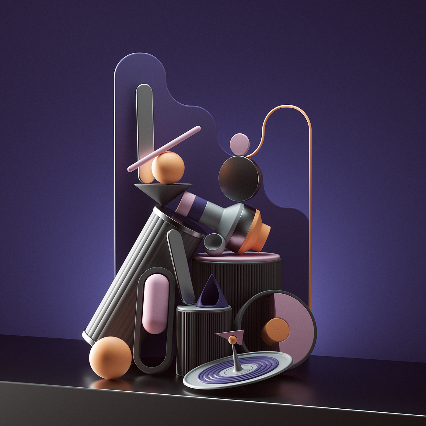 Peter Tarka，illustration，Art，c4d，