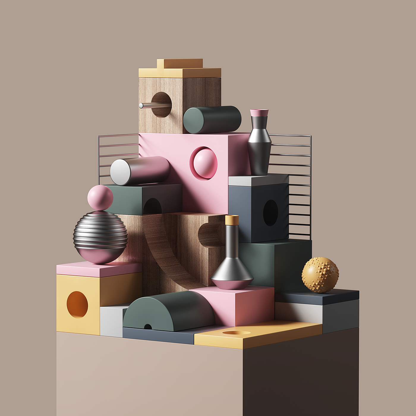 Peter Tarka，illustration，Art，c4d，