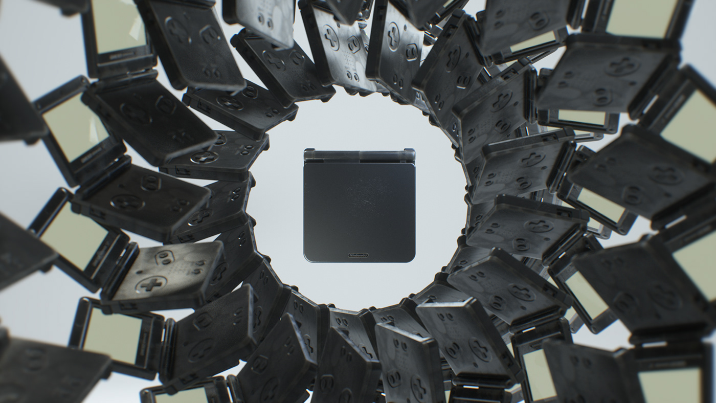 recreational machines，PSP，GAME BOY，cgi，Alexandre Guere，