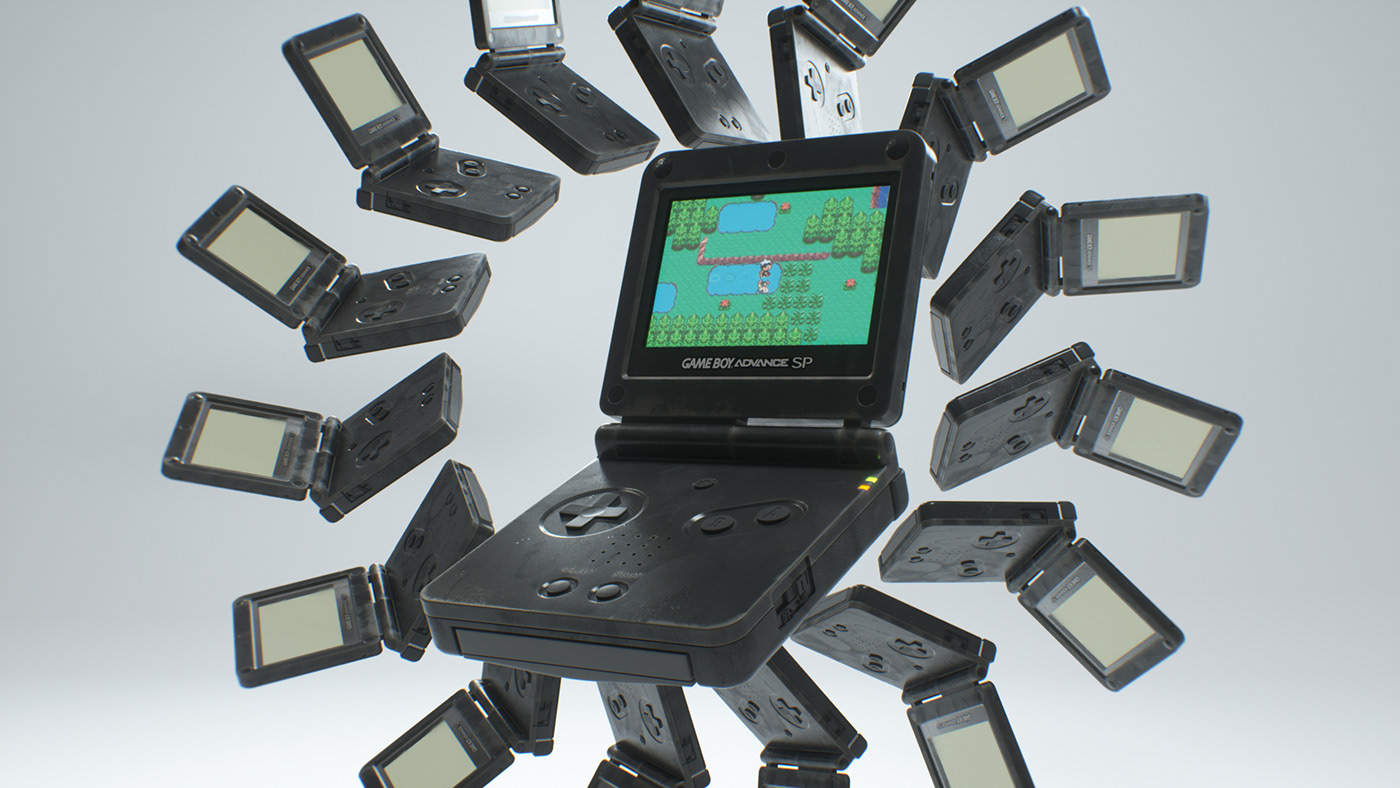 recreational machines，PSP，GAME BOY，cgi，Alexandre Guere，