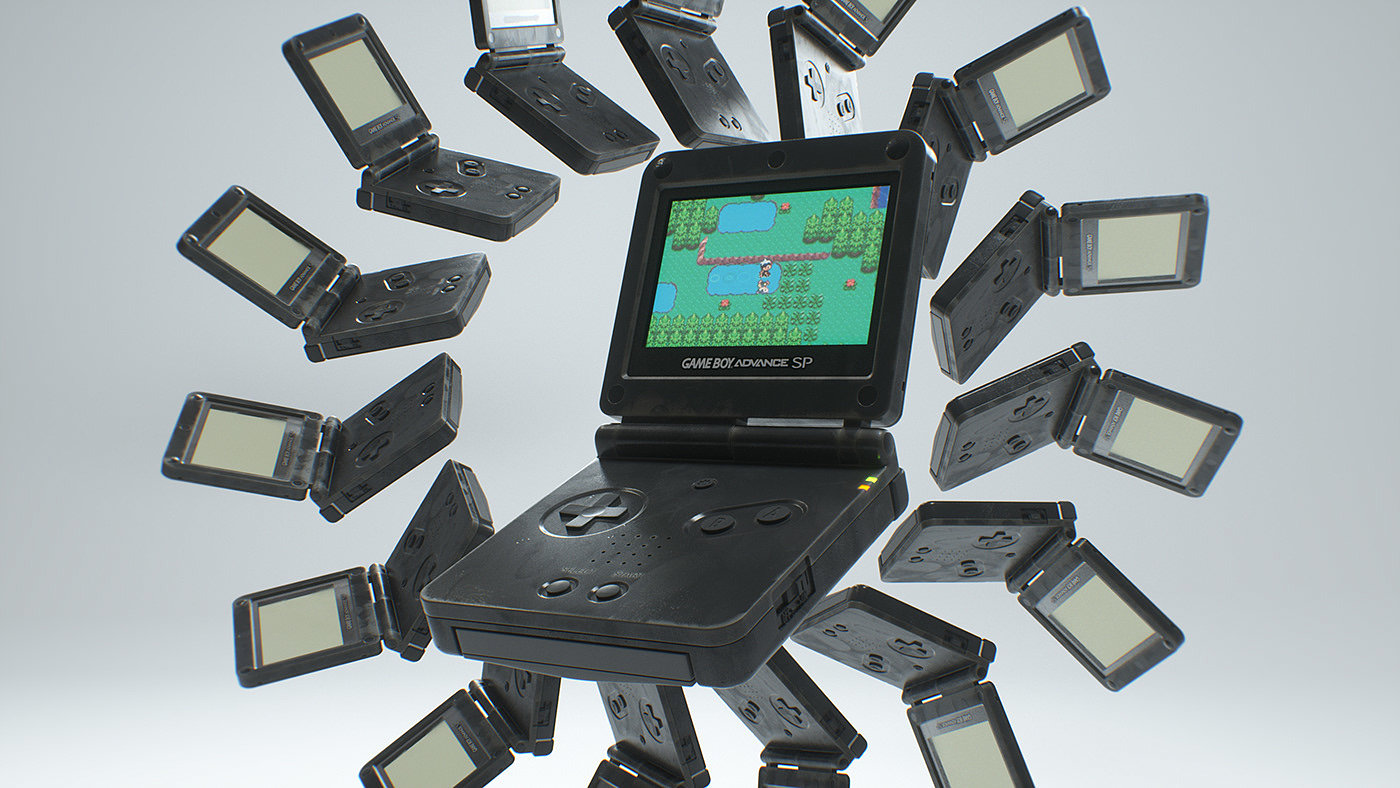 游戏机，掌机，GAME BOY，cgi，Alexandre Guere，