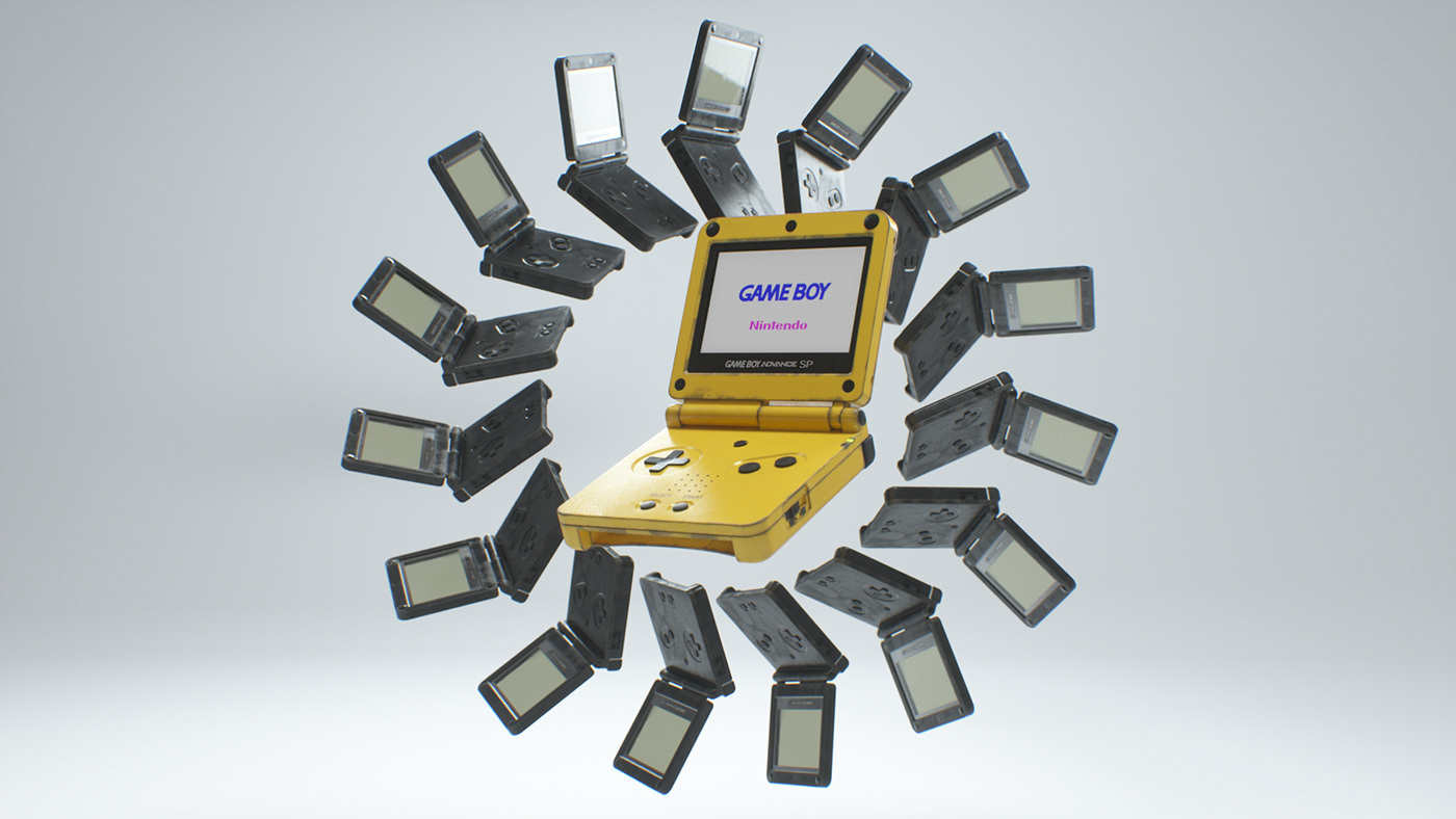 recreational machines，PSP，GAME BOY，cgi，Alexandre Guere，