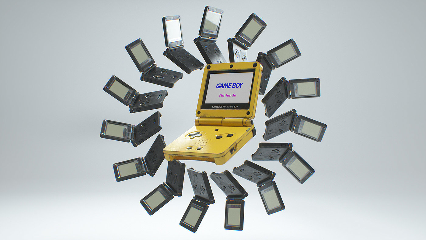 游戏机，掌机，GAME BOY，cgi，Alexandre Guere，