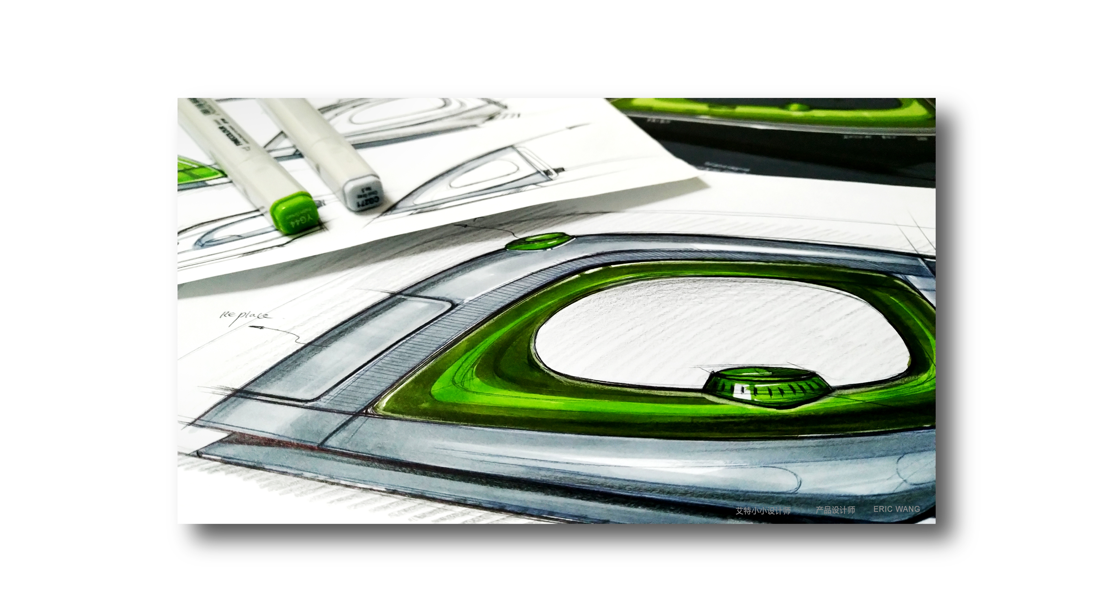 Hand drawn，Household appliances，man-machine，marker pen，Modeling deliberation，