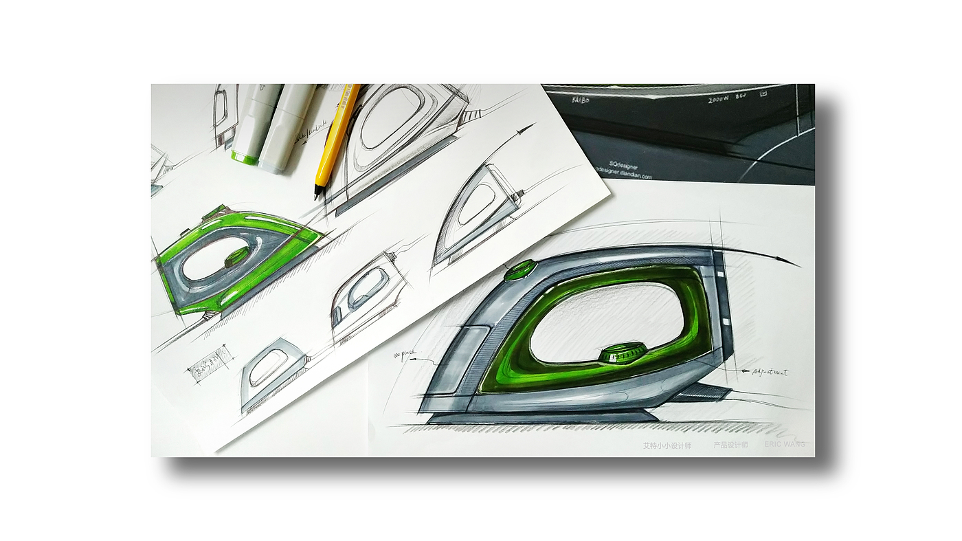Hand drawn，Household appliances，man-machine，marker pen，Modeling deliberation，
