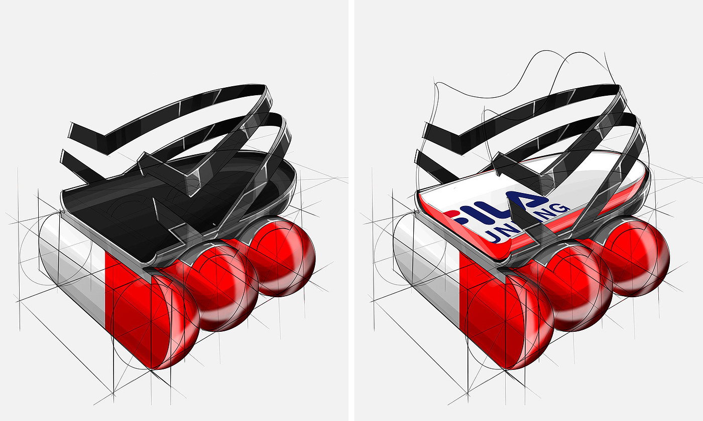capsule，Running shoes，Row，