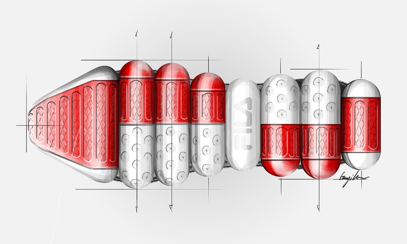 胶囊，跑鞋，Fila，