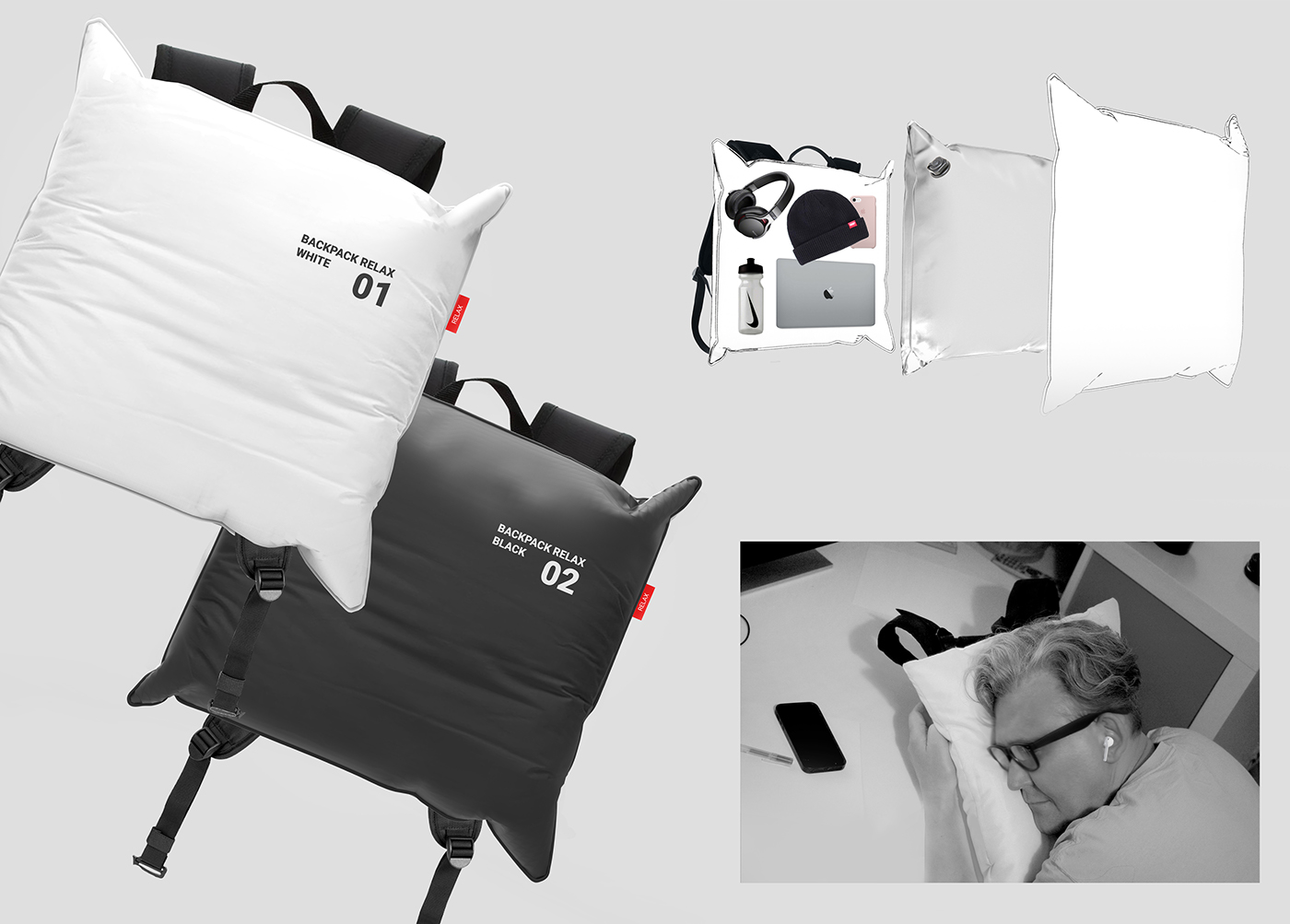 Red dot works，pillow，knapsack，