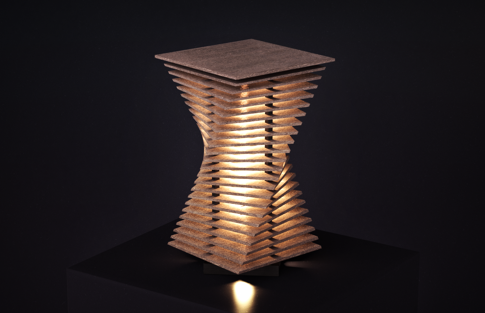 Atmosphere lamp，wooden ，90° Lighting，