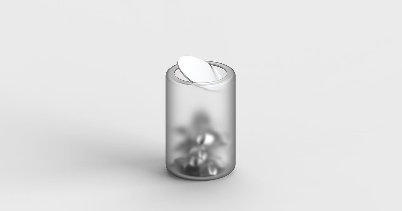 transparent，Plastic，trash can，