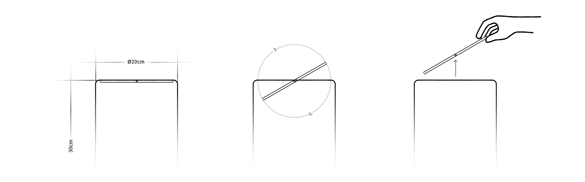 transparent，Plastic，trash can，