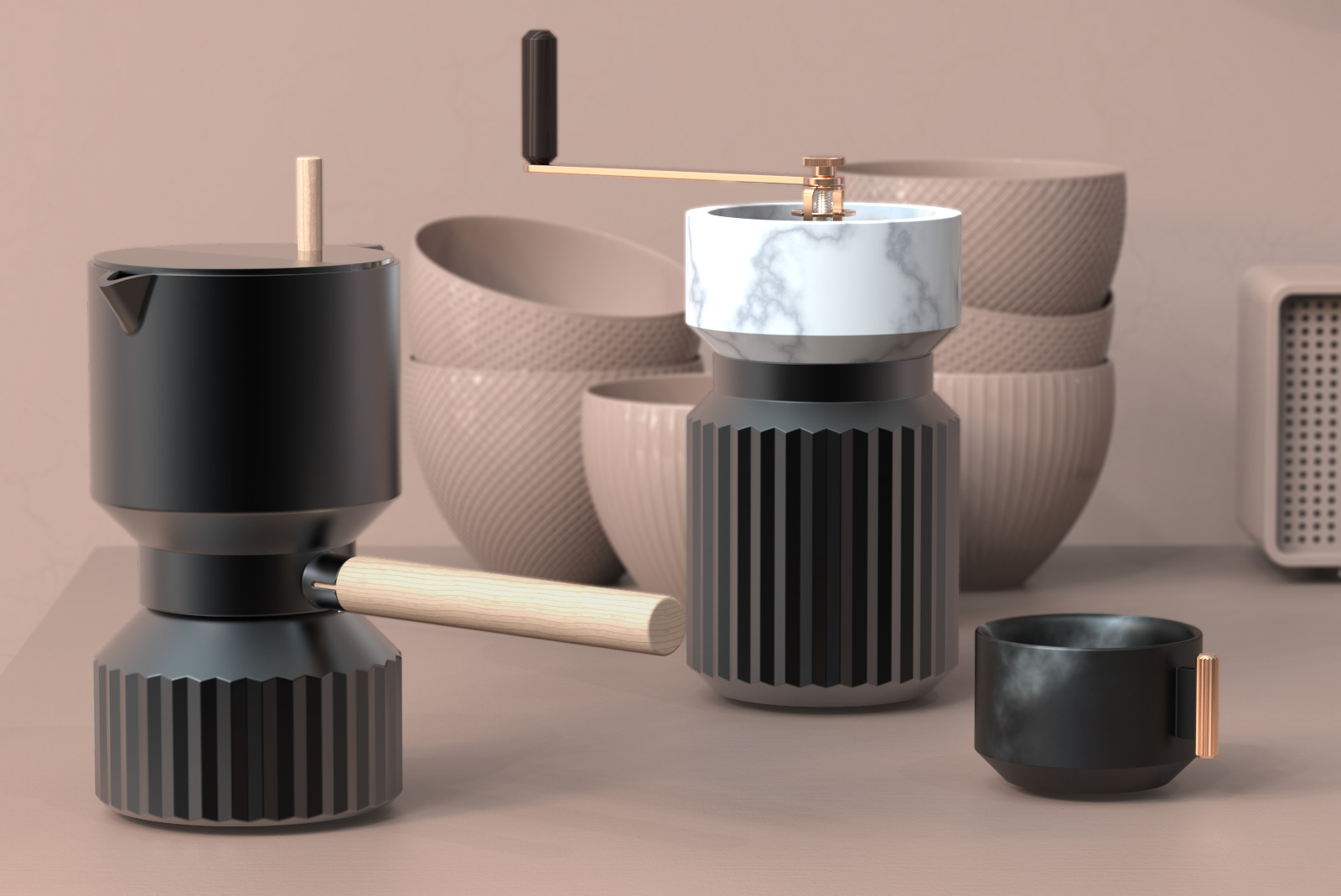 Grinding machine，Coffee，Suprematically，