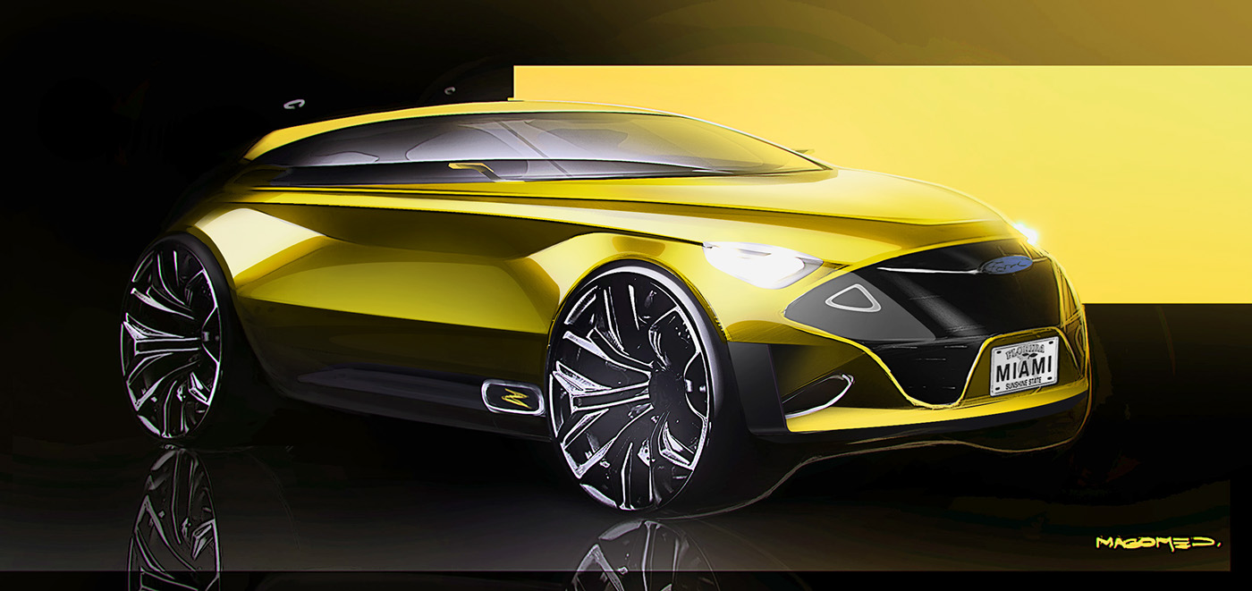 automobile，sketch，design sketch，Magomed，