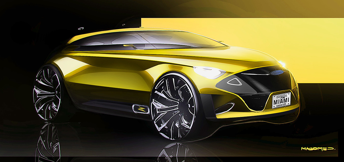 automobile，sketch，design sketch，Magomed，